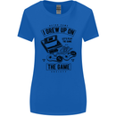I Grew up on the Gamer Funny Gaming Womens Wider Cut T-Shirt Royal Blue