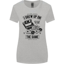 I Grew up on the Gamer Funny Gaming Womens Wider Cut T-Shirt Sports Grey