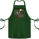 I Hate Dogs Funny Cat Lover Cotton Apron 100% Organic Forest Green