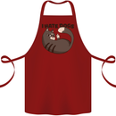 I Hate Dogs Funny Cat Lover Cotton Apron 100% Organic Maroon