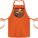 I Hate Dogs Funny Cat Lover Cotton Apron 100% Organic Orange