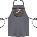 I Hate Dogs Funny Cat Lover Cotton Apron 100% Organic Steel