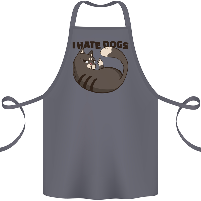 I Hate Dogs Funny Cat Lover Cotton Apron 100% Organic Steel