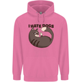 I Hate Dogs Funny Cat Lover Mens 80% Cotton Hoodie Azelea