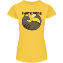 I Hate Dogs Funny Cat Lover Womens Petite Cut T-Shirt Yellow