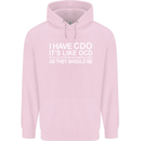 I Have OCD Funny Slogan Childrens Kids Hoodie Light Pink