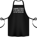 I Have OCD Funny Slogan Cotton Apron 100% Organic Black
