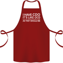 I Have OCD Funny Slogan Cotton Apron 100% Organic Maroon