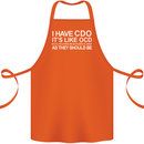 I Have OCD Funny Slogan Cotton Apron 100% Organic Orange