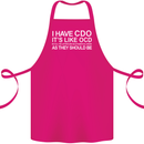 I Have OCD Funny Slogan Cotton Apron 100% Organic Pink