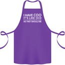 I Have OCD Funny Slogan Cotton Apron 100% Organic Purple