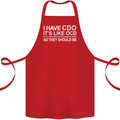 I Have OCD Funny Slogan Cotton Apron 100% Organic Red