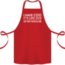 I Have OCD Funny Slogan Cotton Apron 100% Organic Red