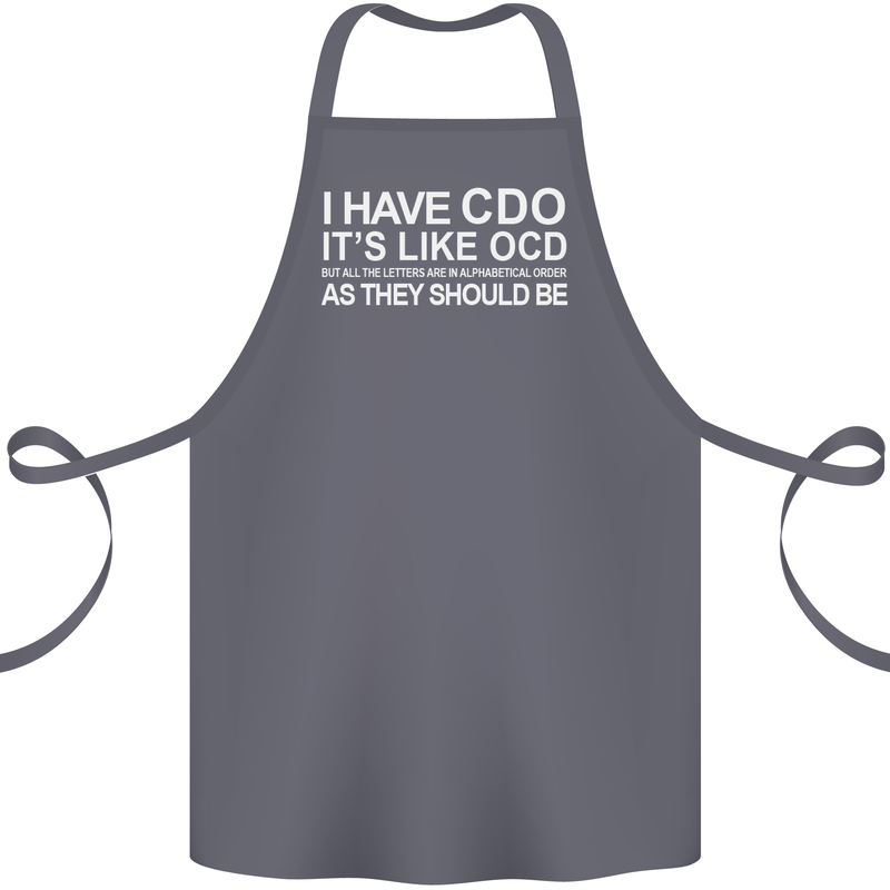 I Have OCD Funny Slogan Cotton Apron 100% Organic Steel