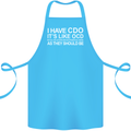 I Have OCD Funny Slogan Cotton Apron 100% Organic Turquoise