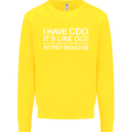I Have OCD Funny Slogan Kids Sweatshirt Jumper Yellow