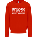 I Have OCD Funny Slogan Mens Sweatshirt Jumper Bright Red
