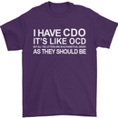 I Have OCD Funny Slogan Mens T-Shirt Cotton Gildan Purple