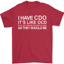 I Have OCD Funny Slogan Mens T-Shirt Cotton Gildan Red