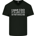 I Have OCD Funny Slogan Mens V-Neck Cotton T-Shirt Black