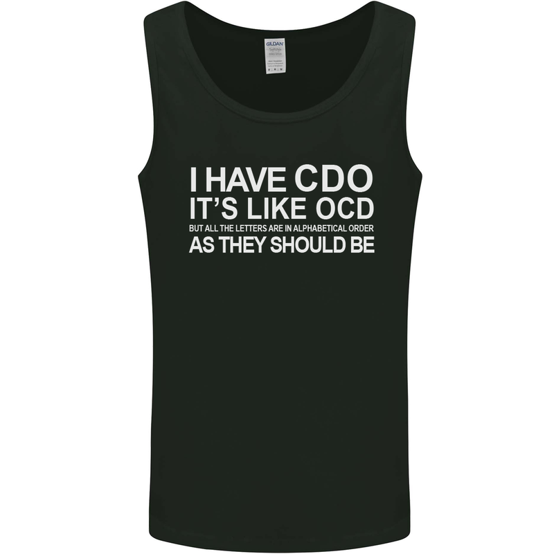 I Have OCD Funny Slogan Mens Vest Tank Top Black