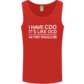 I Have OCD Funny Slogan Mens Vest Tank Top Red