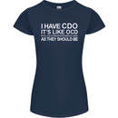 I Have OCD Funny Slogan Womens Petite Cut T-Shirt Navy Blue