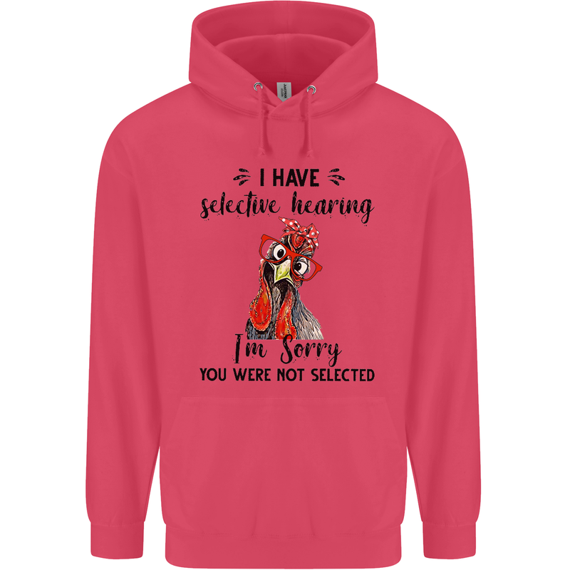I Have Selective Hearing Sarcasm Slogan Childrens Kids Hoodie Heliconia