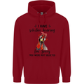 I Have Selective Hearing Sarcasm Slogan Childrens Kids Hoodie Red
