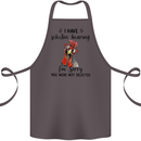 I Have Selective Hearing Sarcasm Slogan Cotton Apron 100% Organic Dark Grey