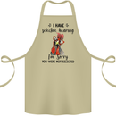 I Have Selective Hearing Sarcasm Slogan Cotton Apron 100% Organic Khaki