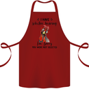 I Have Selective Hearing Sarcasm Slogan Cotton Apron 100% Organic Maroon