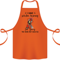I Have Selective Hearing Sarcasm Slogan Cotton Apron 100% Organic Orange