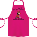 I Have Selective Hearing Sarcasm Slogan Cotton Apron 100% Organic Pink