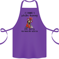 I Have Selective Hearing Sarcasm Slogan Cotton Apron 100% Organic Purple