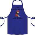 I Have Selective Hearing Sarcasm Slogan Cotton Apron 100% Organic Royal Blue