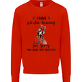 I Have Selective Hearing Sarcasm Slogan Kids Sweatshirt Jumper Bright Red