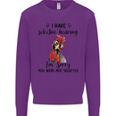 I Have Selective Hearing Sarcasm Slogan Kids Sweatshirt Jumper Purple