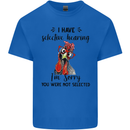 I Have Selective Hearing Sarcasm Slogan Kids T-Shirt Childrens Royal Blue