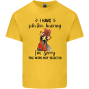 I Have Selective Hearing Sarcasm Slogan Kids T-Shirt Childrens Yellow