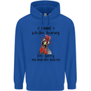 I Have Selective Hearing Sarcasm Slogan Mens 80% Cotton Hoodie Royal Blue