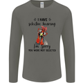I Have Selective Hearing Sarcasm Slogan Mens Long Sleeve T-Shirt Charcoal