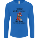 I Have Selective Hearing Sarcasm Slogan Mens Long Sleeve T-Shirt Royal Blue