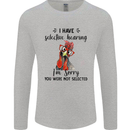 I Have Selective Hearing Sarcasm Slogan Mens Long Sleeve T-Shirt Sports Grey