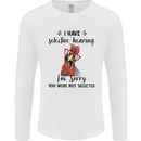 I Have Selective Hearing Sarcasm Slogan Mens Long Sleeve T-Shirt White