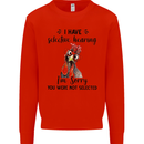I Have Selective Hearing Sarcasm Slogan Mens Sweatshirt Jumper Bright Red