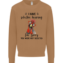 I Have Selective Hearing Sarcasm Slogan Mens Sweatshirt Jumper Caramel Latte