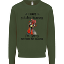 I Have Selective Hearing Sarcasm Slogan Mens Sweatshirt Jumper Forest Green