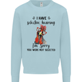 I Have Selective Hearing Sarcasm Slogan Mens Sweatshirt Jumper Light Blue