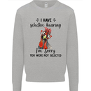 I Have Selective Hearing Sarcasm Slogan Mens Sweatshirt Jumper Sports Grey